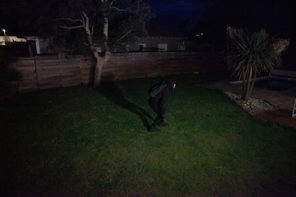 Lighting In Garden To Protect From Burglary And Intrusion